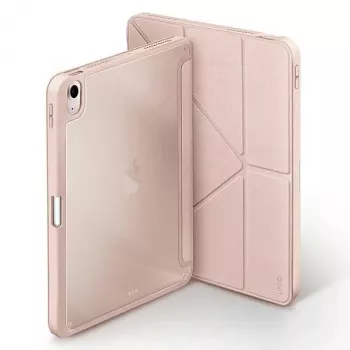 UNIQ Moven Antimicrobial Folio Case, skirta iPad Air 10.9 colio (2020/2022) ir iPad Air 11 colio (M2 2024) - Blush Pink