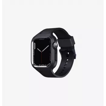 UNIQ Monos 2in1 Apple Watch dirželis su dėklu Series 4/5/6/7/8/9/SE/SE2/SE3 44/45mm Chalk Grey