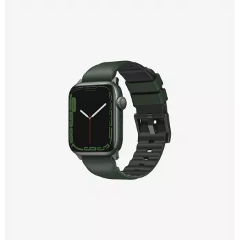 UNIQ Linus Apple Watch Strap Airosoft Silicone Moss Green 42/44/45/49mm Series 1-9/SE/Ultra