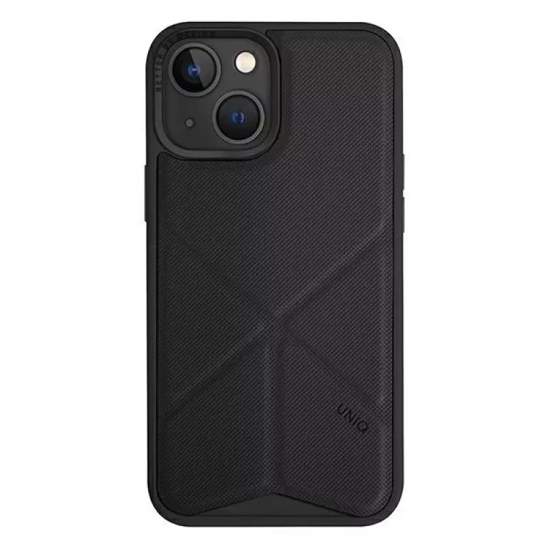 Dėklas UNIQ Transforma, skirtas iPhone 14 Plus / 15 Plus 6.7 colio, Magclick įkrovimas, Ebony Black (juodmedžio juoda)