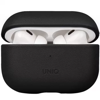 UNIQ Terra Case for AirPods Pro 2nd Gen (2022/2023) - Genuine Leather, Dallas Black