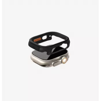 UNIQ Valencia Protective Case for Apple Watch Ultra / Ultra 2 / Ultra 3 49mm, Midnight Black