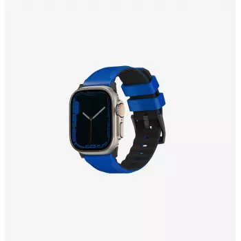 UNIQ Linus Apple Watch Series 1/2/3/4/5/6/7/8/9/SE/SE2/SE3/Ultra/Ultra 2/Ultra 3 42/44/45/49mm Airosoft Silicone Sport Band Racing Blue