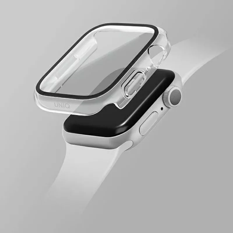 UNIQ Nautic Protective Case for Apple Watch Series 7/8/9 45mm, Clear/Transparent