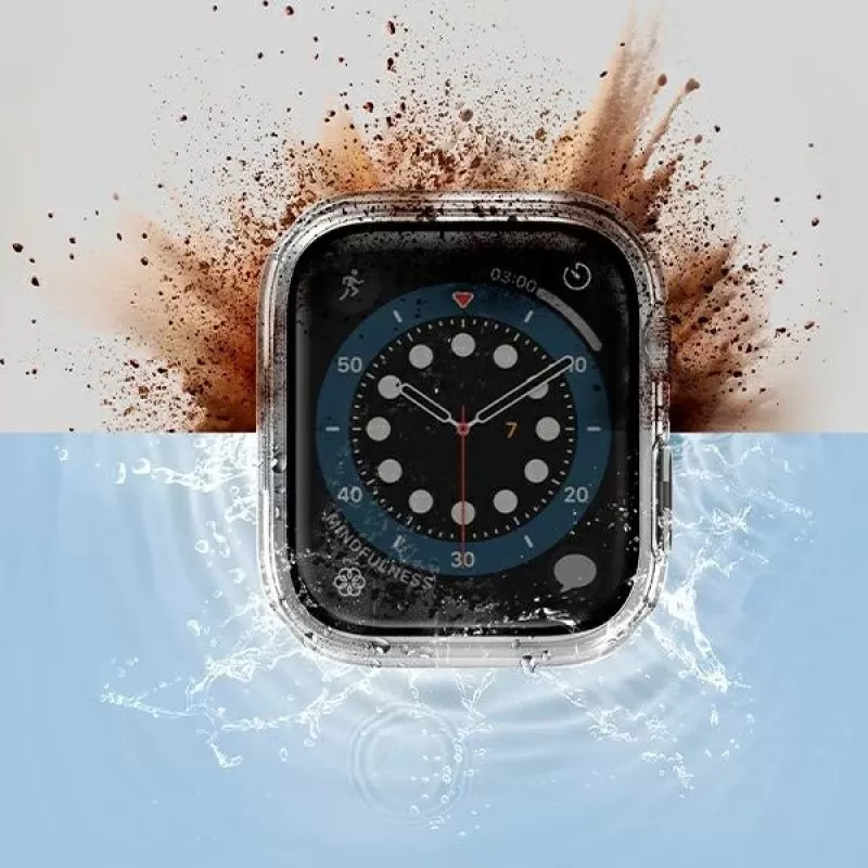 UNIQ Nautic Protective Case for Apple Watch Series 7/8/9 45mm, Clear/Transparent