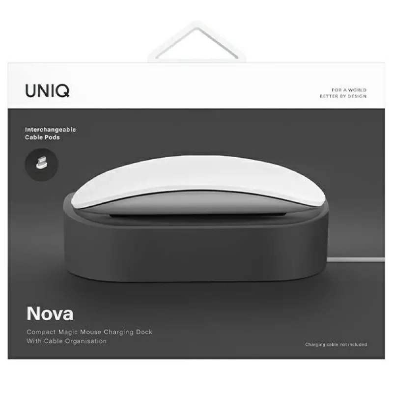 UNIQ Nova Įkrovimo Stotelė, skirta „Magic Mouse“ – tamsiai pilka