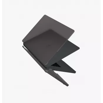 UNIQ Claro Hard Shell Case, skirta MacBook Air 15 M2/M3/M4/M5 (2023-2026) - Smoke Matte Grey