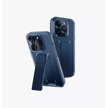 UNIQ Heldro Mount with Stand Case for iPhone 15 Pro 6.1 inch Lucent Clear
