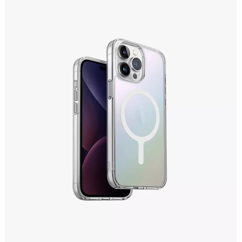 UNIQ LifePro Xtreme Dėklas, skirtas iPhone 15 Pro Max 6.7 colio, MagClick įkrovimas, permatomas blizgantis