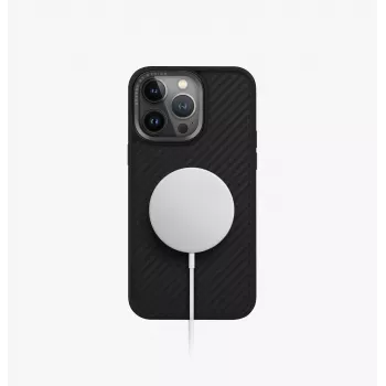 UNIQ Keva Dėklas, skirtas iPhone 15 Pro Max 6.7 colio Magclick Įkrovimui, Anglies Juodas