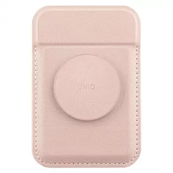 UNIQ Flixa Magnetinė Kortelių Piniginė su Pėdėle Blush Pink MagSafe