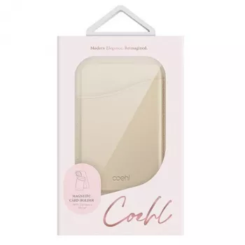 UNIQ Coehl Esme Magnetinė Piniginė su Veidrodėliu ir Pėdute Cream
