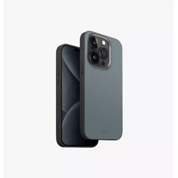 UNIQ Lyden DS MagClick Dėklas su Įkrovimu, Skirtas iPhone 15 Pro 6,1 colio, Išplauta Mėlyna-Juoda