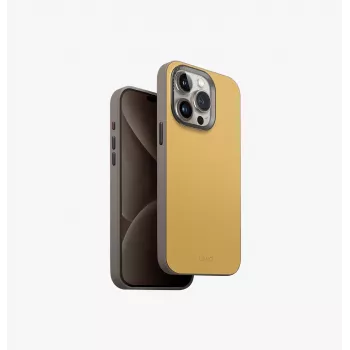 UNIQ Lyden DS Magclick Dėklas su Įkrovimu, Skirtas iPhone 15 Pro Max 6.7 colio, Kanarinė Geltona / Pilka