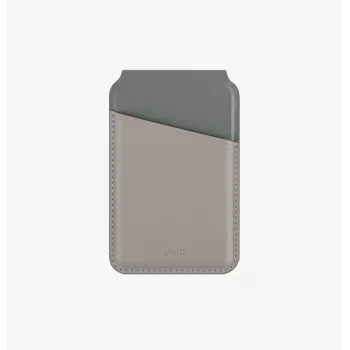UNIQ Lyden DS Magnetinė Piniginė su RFID ir Telefono Stovu, Dramblio Kaulo / Kerpių Žalia