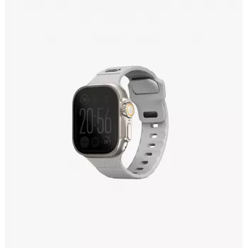 UNIQ Stride Apple Watch Strap 42/44/45/49mm FKM Rubber Chalk Grey