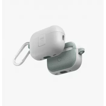 UNIQ Clyde Lock Case, skirtas AirPods Pro 2 (2022/2023) – balandžių baltos / švelniai mėtų spalvos