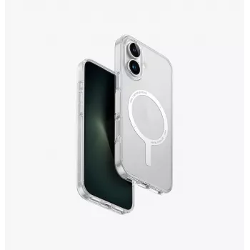 UNIQ Clario Dėklas, skirtas Apple iPhone 16 6.1 colio, MagClick įkrovimas, skaidrus