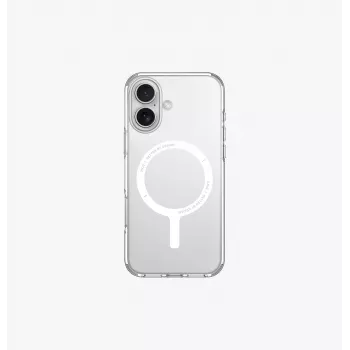 UNIQ Clario Dėklas, skirtas Apple iPhone 16 6.1 colio, MagClick įkrovimas, skaidrus
