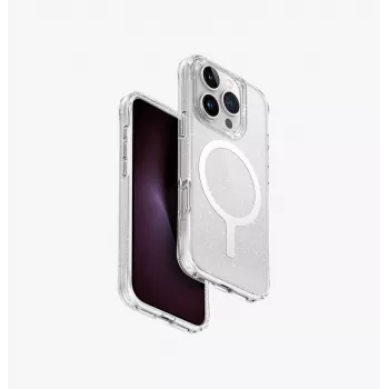 UNIQ LifePro Xtreme Magclick Dėklas su Įkrovimu iPhone 16 Pro 6,3 colio Skaidrus Blizgučiai
