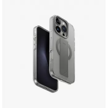 UNIQ Heldro Max Dėklas, skirtas iPhone 16 Pro 6.3 colio, Magclick įkrovimui, permatomas