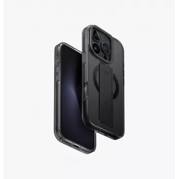 UNIQ Heldro Max iPhone 16 Pro 6.3 inch MagClick Charging Case Black/Vapour Smoke