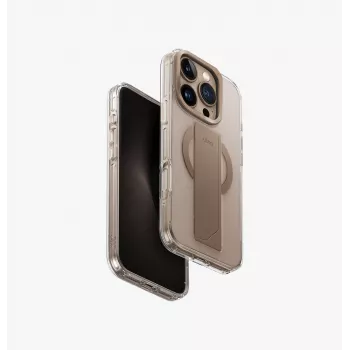 UNIQ Heldro Max Dėklas, skirtas iPhone 16 Pro 6.3 colio, MagClick Įkrovimas, Taupe Gold