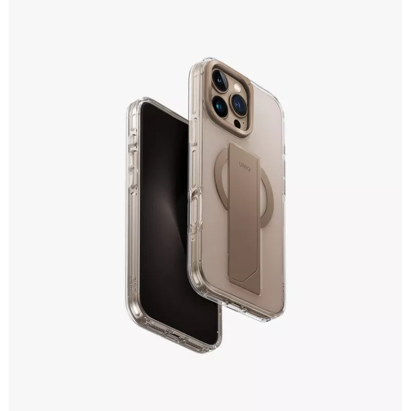 UNIQ Heldro Max Dėklas iPhone 16 Pro Max 6,9 col. MagClick Įkrovimas Skaidrus Peršviečiamas