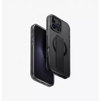 UNIQ Heldro Max MagClick Įkrovimo Dėklas, skirtas iPhone 16 Pro Max 6.9 colio, Juodas / Vapour Smoke
