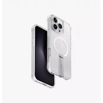 UNIQ Eleva su Vertica stovu dėklas, skirtas iPhone 16 Pro Max 6.9, skaidrus