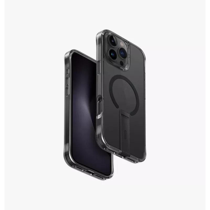 UNIQ Eleva su Vertica stovu dėklas, skirtas iPhone 16 Pro Max 6.9, skaidrus