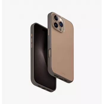 UNIQ Lyden DS MagClick Charging Case for iPhone 16 Pro Max 6.9 inch, Brown/Flint Grey