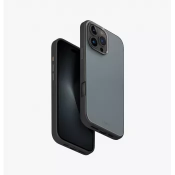 UNIQ Lyden DS Dėklas, skirtas iPhone 16 Pro Max 6,9 colio, MagClick įkrovimas, išplauta mėlyna-juoda