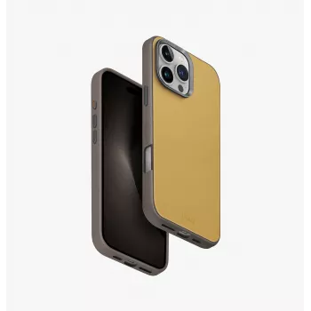 UNIQ Lyden DS Magclick Įkrovimo Dėklas, skirtas iPhone 16 Pro Max 6.9 colio, Geltonai-Pilkas