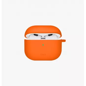 UNIQ Nexo Dėklas AirPods 4 su Ausų Kabliukais Silikoninis Juodas