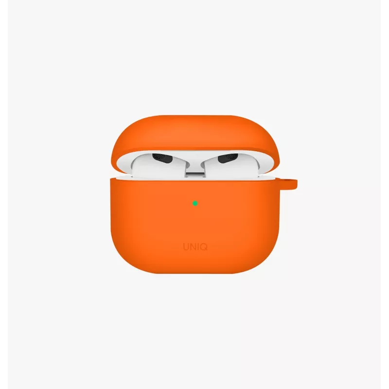 UNIQ Nexo Dėklas AirPods 4 su Ausų Kabliukais Silikoninis Juodas
