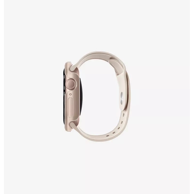 UNIQ Valencia Apple Watch Series 46mm aptvarinis dėklas, Titanium Silver