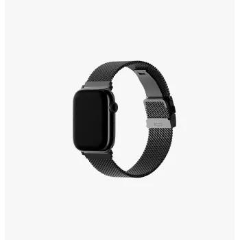 UNIQ Dante Pro nerūdijančio plieno Milano tinklelio apyrankė, skirta Apple Watch 40/41/42 mm – Graphite Black