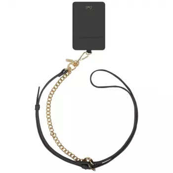 UNIQ Coehl Caryne 3-in-1 Universal Phone Lanyard su Kortelių Laikikliu - Juodmedis