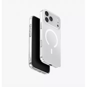 UNIQ Airsuit Dėklas, skirtas iPhone 17 Pro Max su Magclick įkrovimu, permatomas