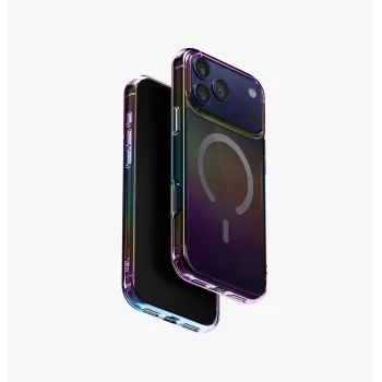 UNIQ Iridescia dėklas, skirtas Apple iPhone 17 Pro Max, su Magclick įkrovimu, Midnight Quartz