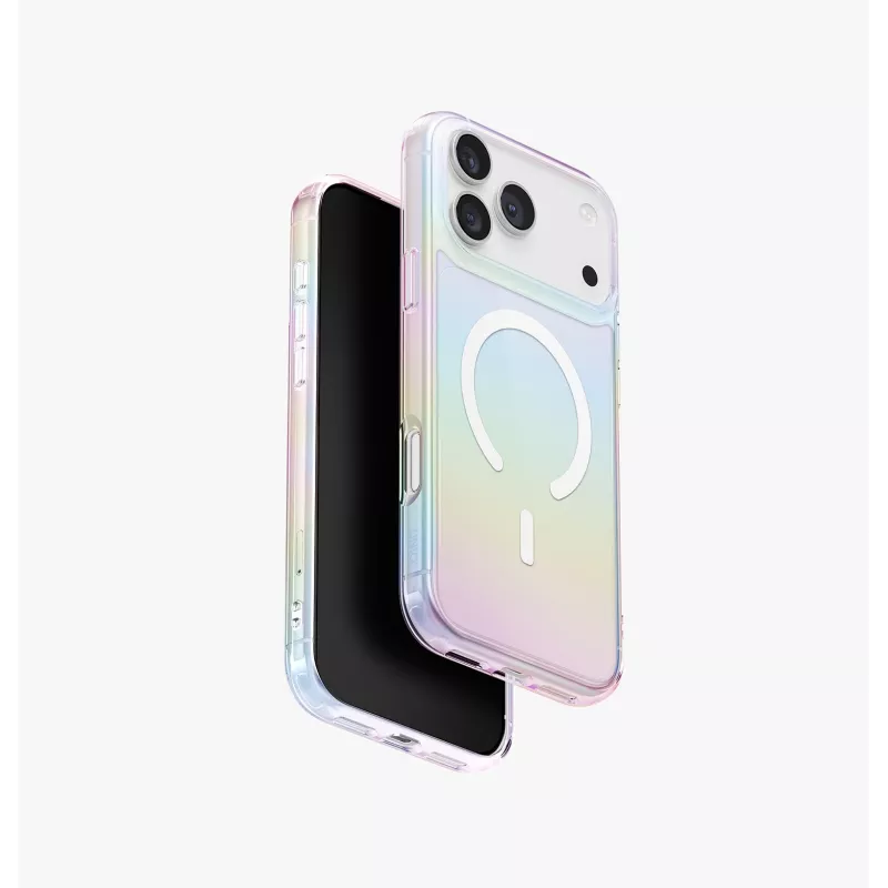 UNIQ Iridescia dėklas, skirtas Apple iPhone 17 Pro Max, su Magclick įkrovimu, Midnight Quartz