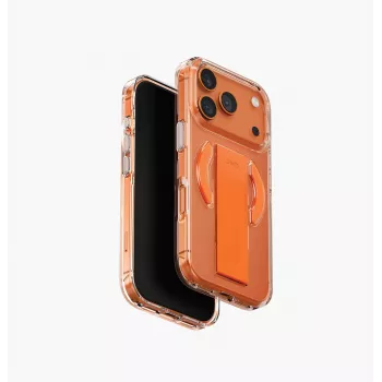 UNIQ Heldro Air Magclick Dėklas su Įkrovimu, skirtas iPhone 15 Pro Max, Oranžinis