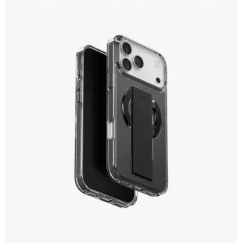 UNIQ Heldro Air MagClick Dėklas su Įkrovimu, Skirtas iPhone 17 Pro Max, Juodas