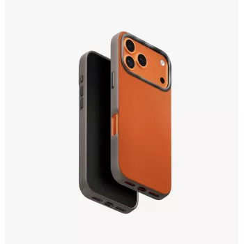 UNIQ Lyden DS Dėklas iPhone 17 Pro MagClick Įkrovimui Geltonai-Pilkas