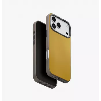 UNIQ Lyden DS Dėklas, skirtas iPhone 17 Pro Max, MagClick įkrovimui, geltona/pilka