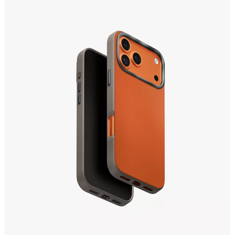 UNIQ Lyden DS Dėklas, skirtas iPhone 17 Pro Max, MagClick įkrovimui, geltona/pilka