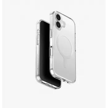 UNIQ Clario Dėklas, skirtas iPhone 15 Pro Max, MagClick Įkrovimas, Juodas