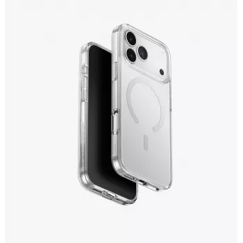 UNIQ Clario Dėklas iPhone 15 Pro Max su Magclick Įkrovimu, Skaidrus