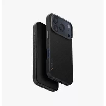 UNIQ Keva Edge Dėklas iPhone 17 Pro su MagClick Įkrovimu, Oranžinis
